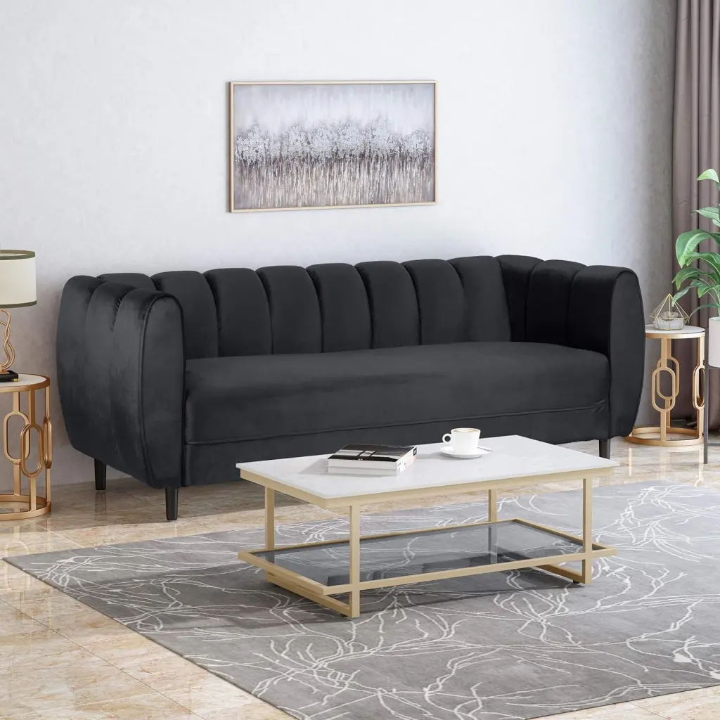 CoSoTower Velvet 3-Seater Sofa Living Room Comfortable Modern Furniture