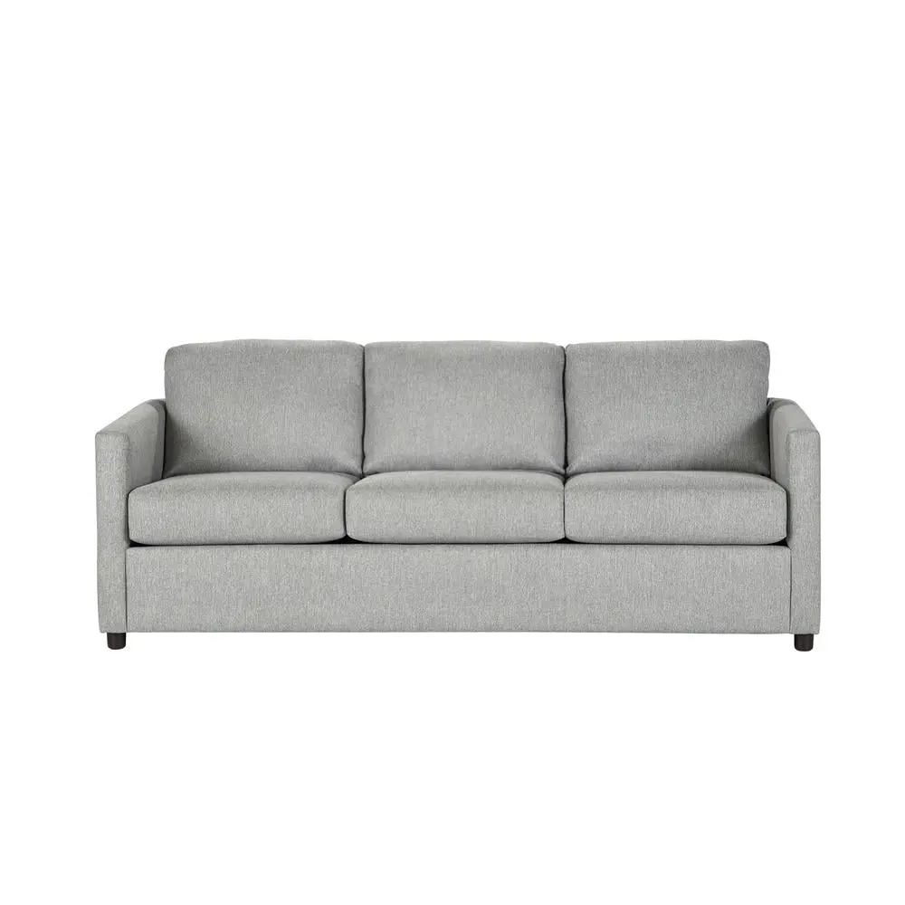 New Classic Furniture Elio Polyester Fabric 3-Seater Sofa Light Gray - Contemporary Living Room Couch