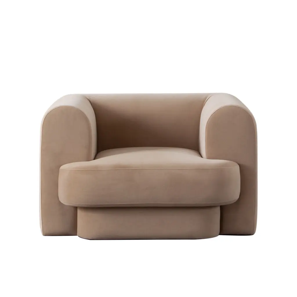 Form Chair Camel Performance Velvet Diamond Sofa