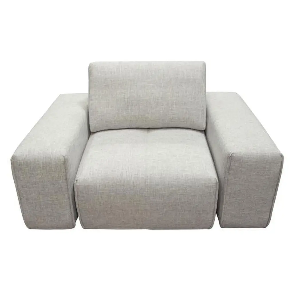 Jazz Modular 1-Seater Sofa Adjustable Backrest Light Brown Fabric Diamond Sofa