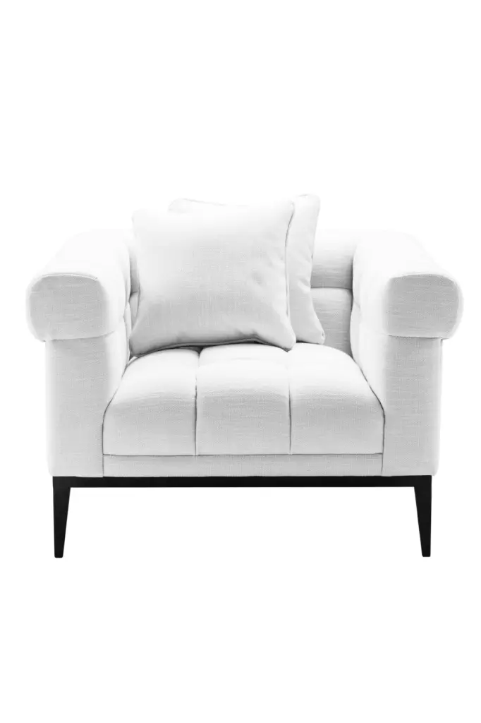 Eichholtz Aurelio White Tufted Accent Chair
