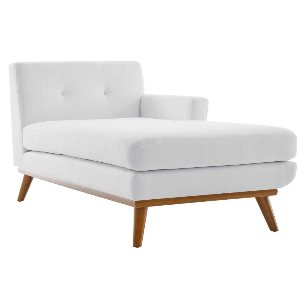 Accent Sofa Chaise Chair White Fabric Modern Contemporary Urban Design Living Lounge Room Hotel Lobby
