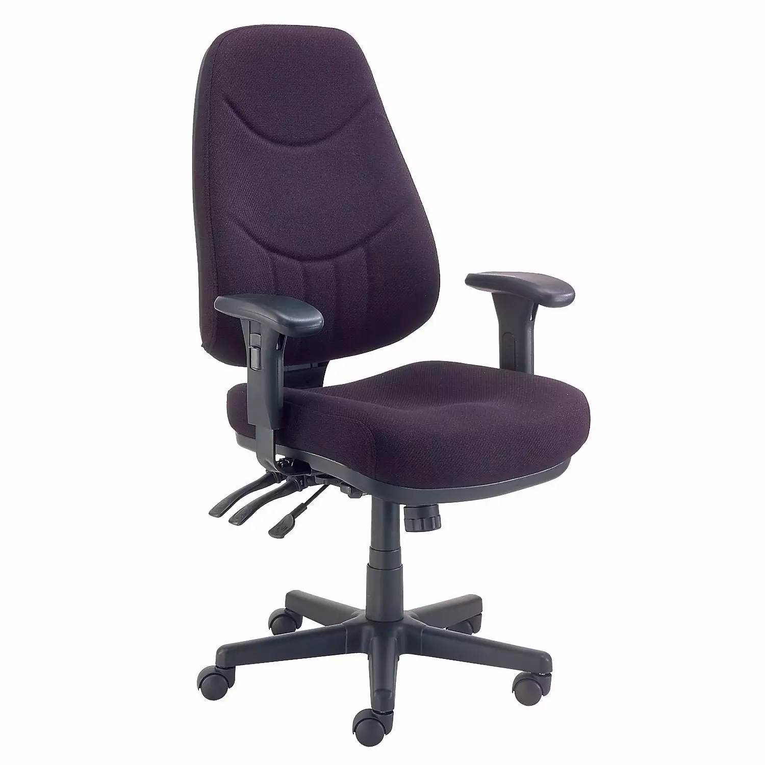 Global Industrial 8-Way Adjustable Executive Chair Black Fabric - Customizable Office Seating