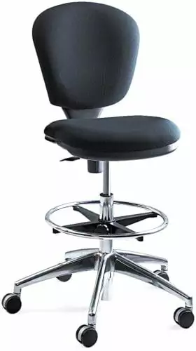 Safco Products Metro Extended Height Chair 3442BL Ergonomic Pneumatic Height Adjustable Heavily Padded
