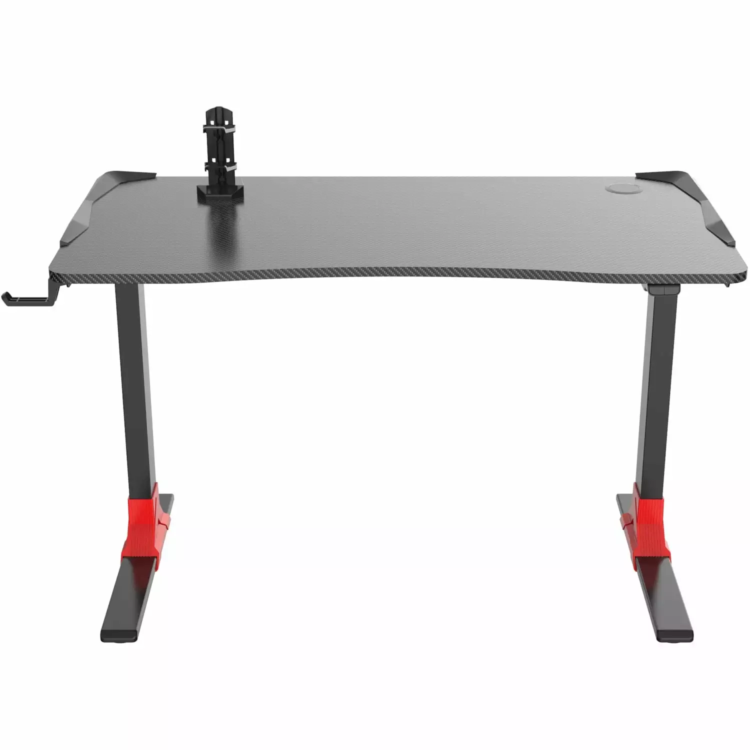Hanover Gaming or Computer Desk RGB Lights Sit Stand Electric Height Adjustable Includes Headphone Controller Holders 47- ...