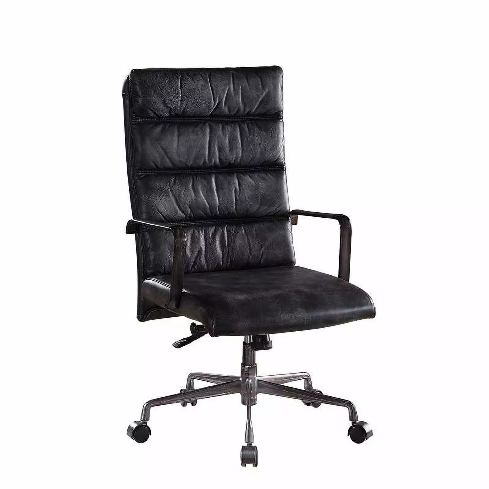 Scranton & Co Executive Office Chair Lift Black Top Grain Leather