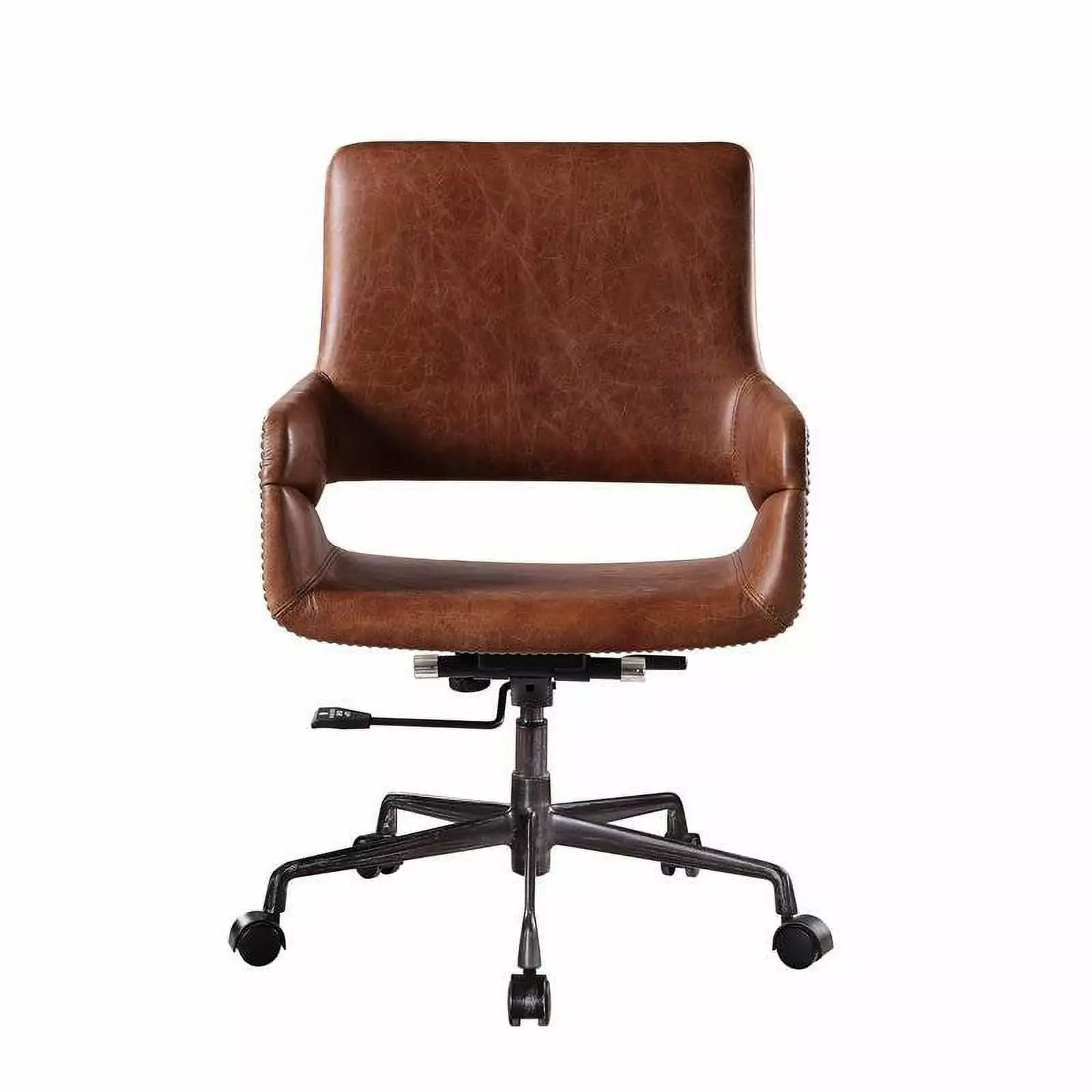 Scranton & Co Executive Office Chair Lift Cocoa Top Grain Leather