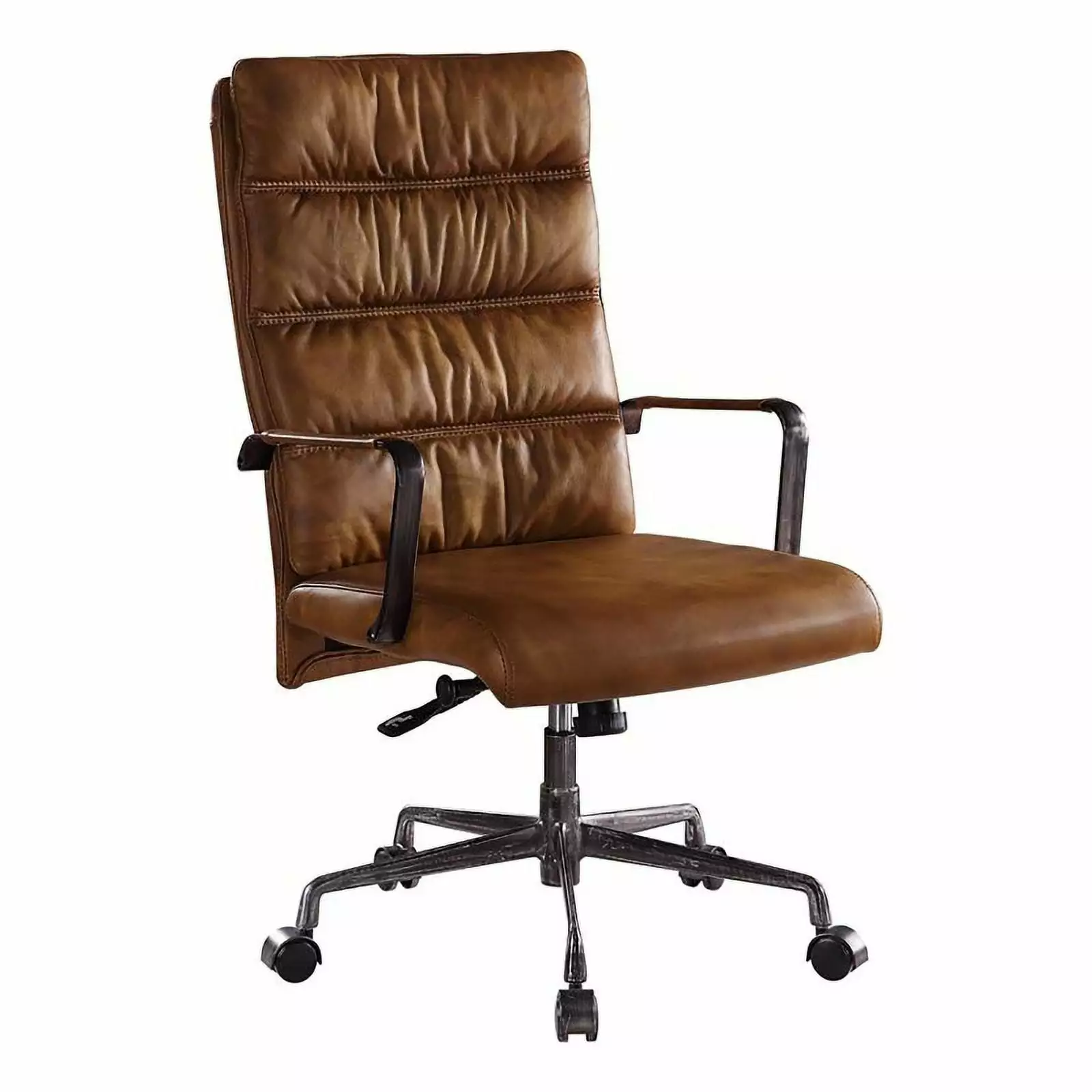 Scranton & Co Modern Leather Executive Office Chair Lift Sahara Brown