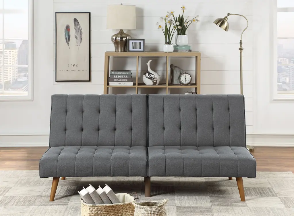 Adjustable Sofa Black Faux Leather ACKK-01 CNCJ