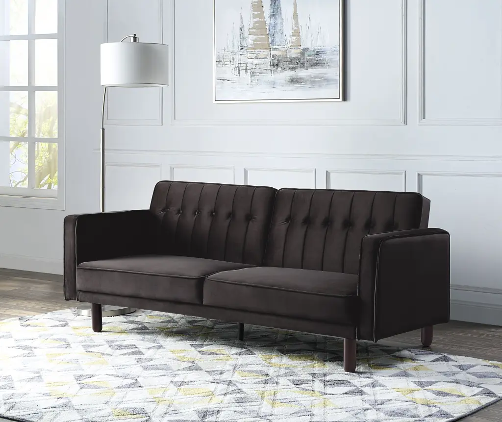 ACME Qinven Adjustable Sofa Dark Brown Velvet LV00086 Living Room IM Beauty