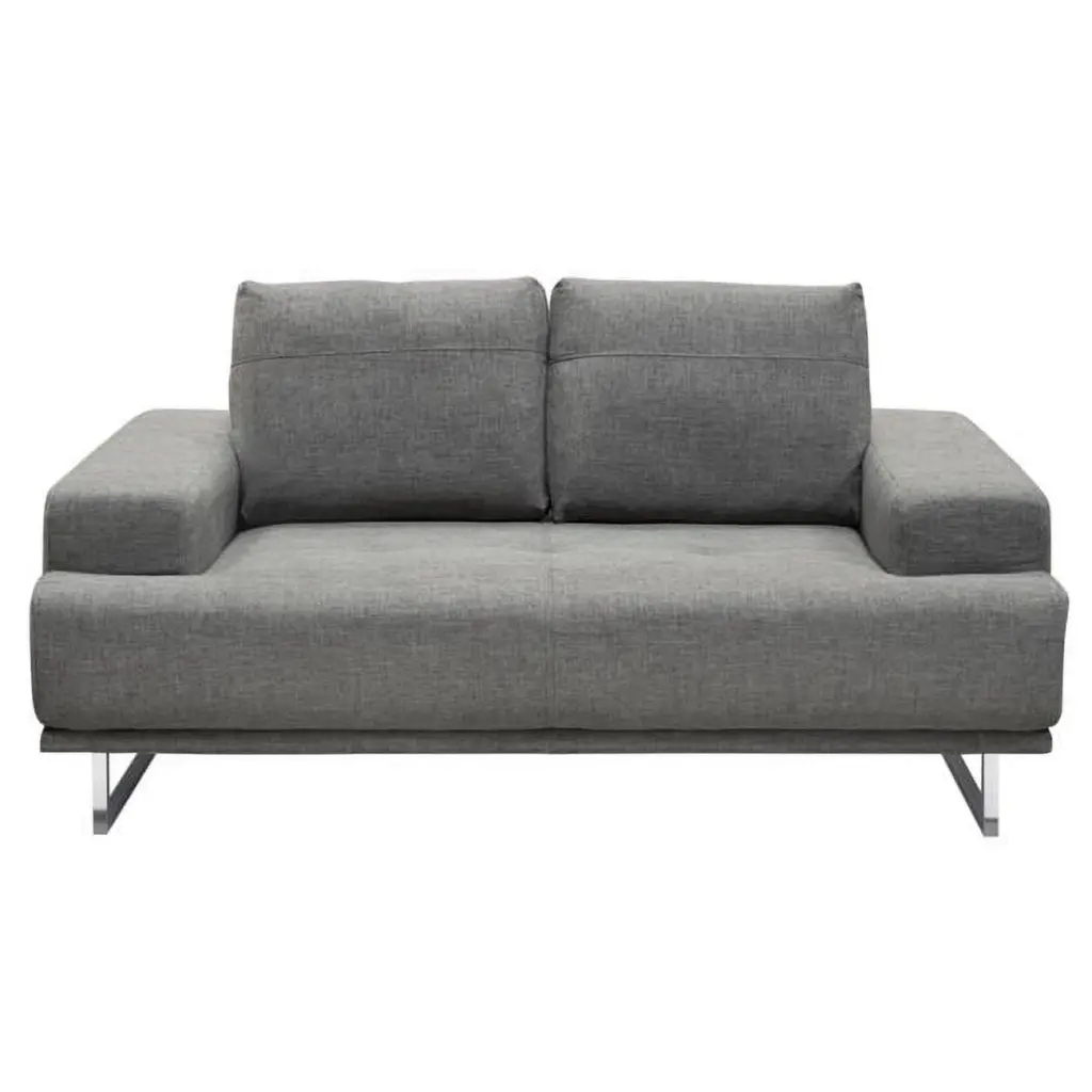 Diamond Sofa Russo Loveseat Adjustable Seat Backs Space Grey Fabric - Ergonomic Living Room Sofa