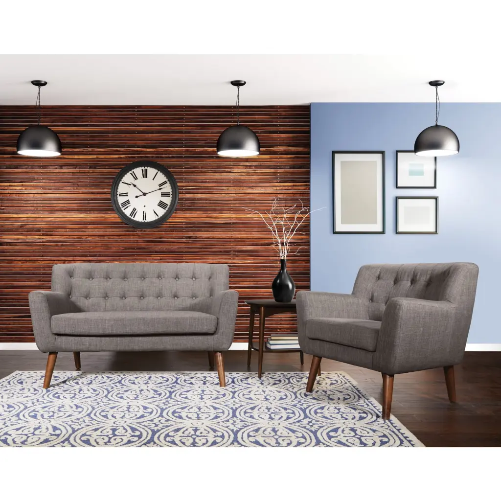 HomeStock Antique Ambiance Love Seat - Vintage Style Two-Seater Sofa Living Room