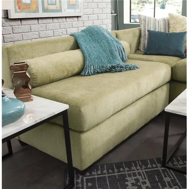 30 x 47 x 30 Urban Armless Loveseat Sofa Green Space Saving Living Room Furniture LatestLuxury
