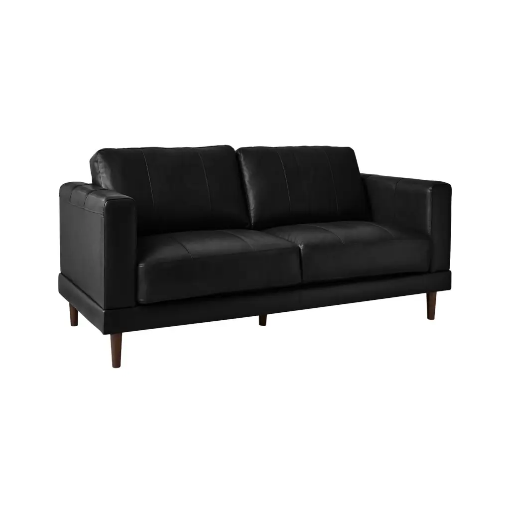 HomeStock Asian Allure Loveseat Black Upholstered