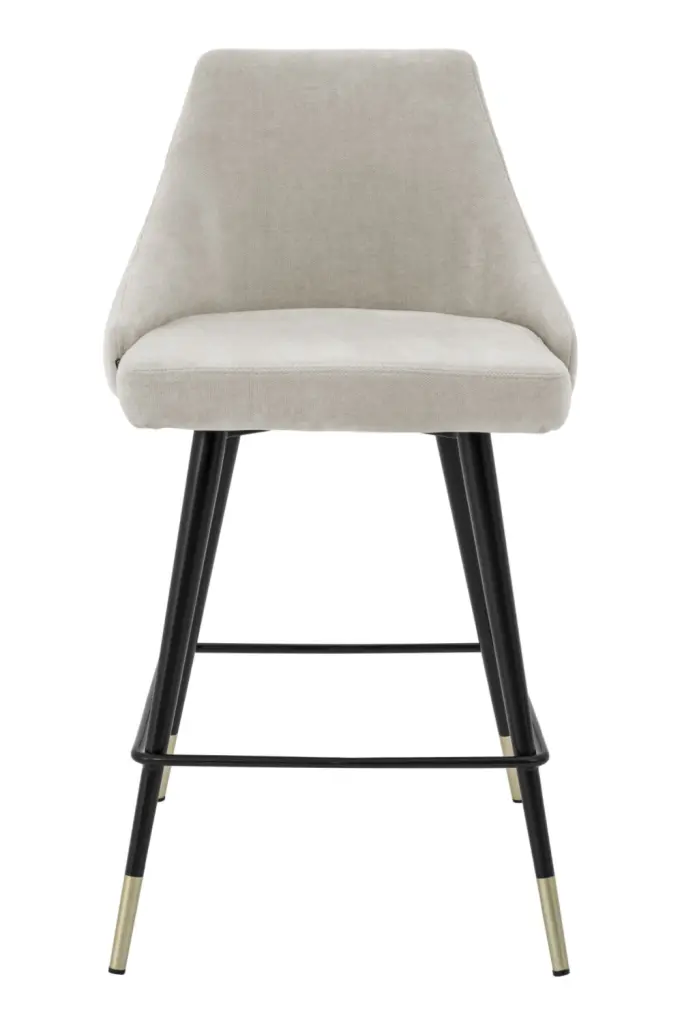 Beige Upholstered Counter Stool Eichholtz Cedro Modern Kitchen Bar Stool