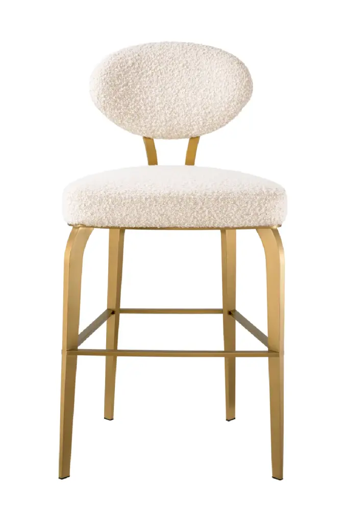 Eichholtz Dorrego Bouclï¿½ï¿½ Cream Counter Stool Kitchen Islands