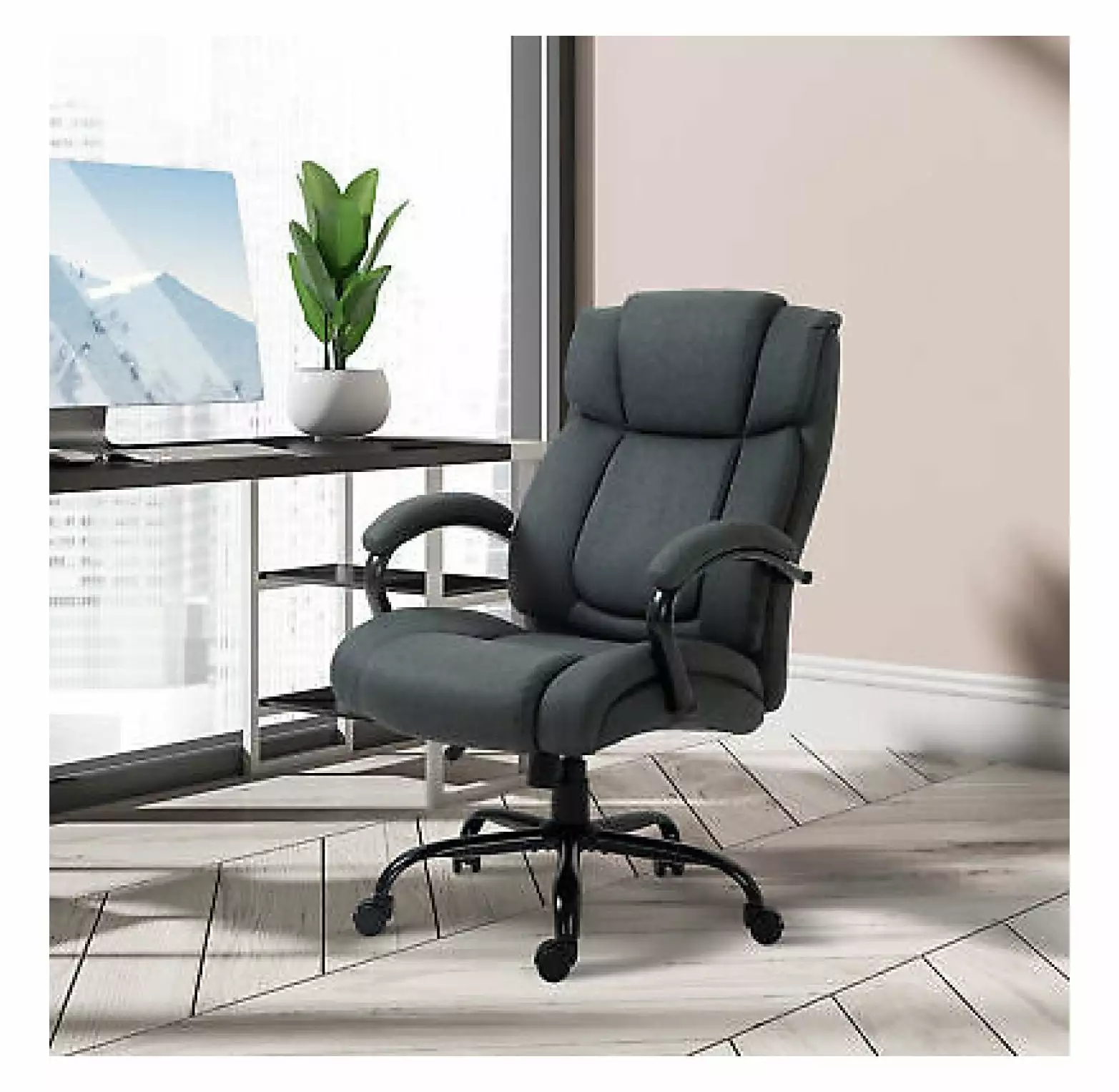 High Back Computer Office Chair Ergonomic Reclining Armchair 485lb Capacity FENG20
