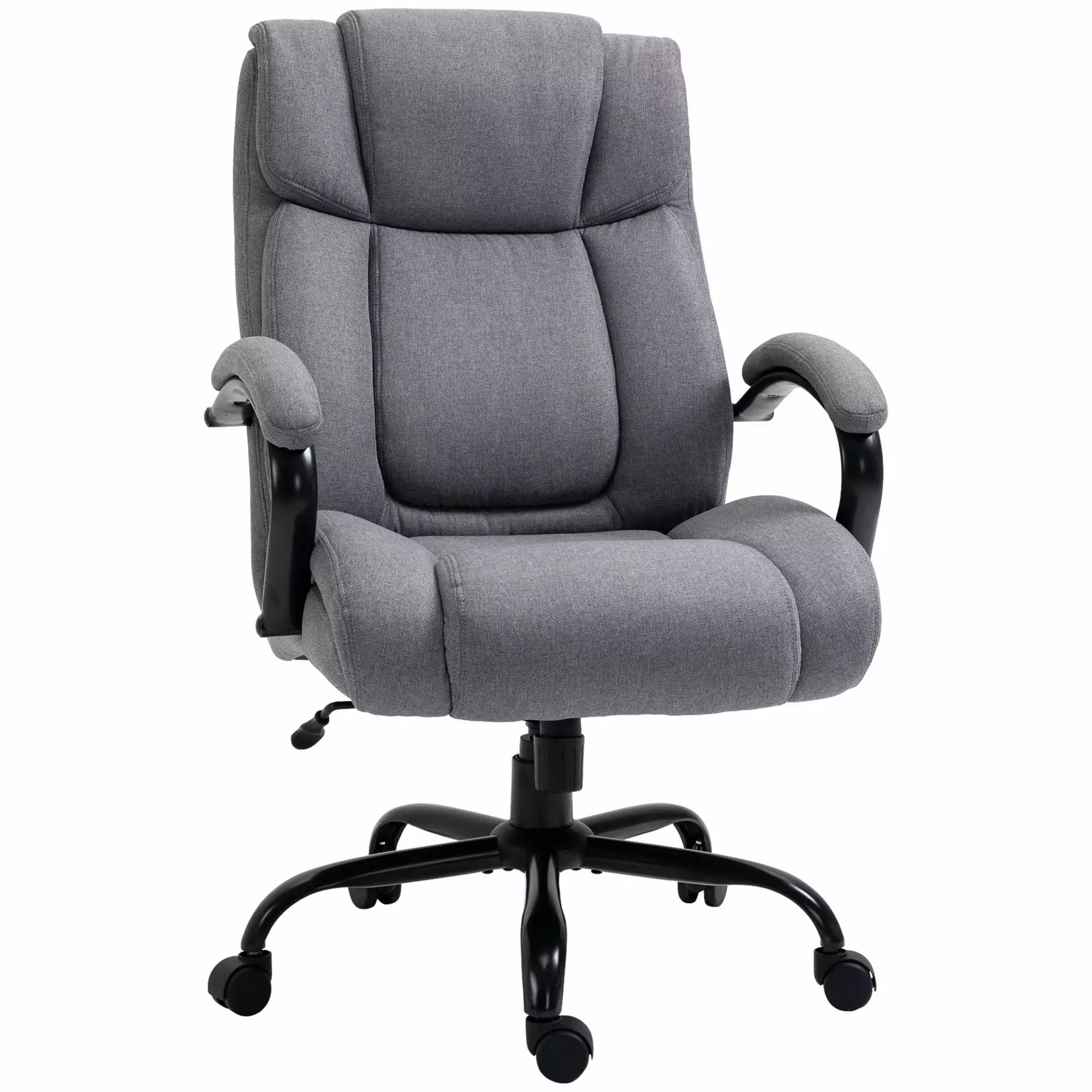 GeeHome High Back Big and Tall Executive Office Chair 484lbs Wide Seat Linen Fabric