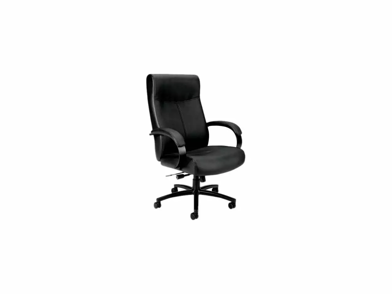 basyx VL685 Series Big and Tall Leather Chair Supports up to 450 lbs Black HON