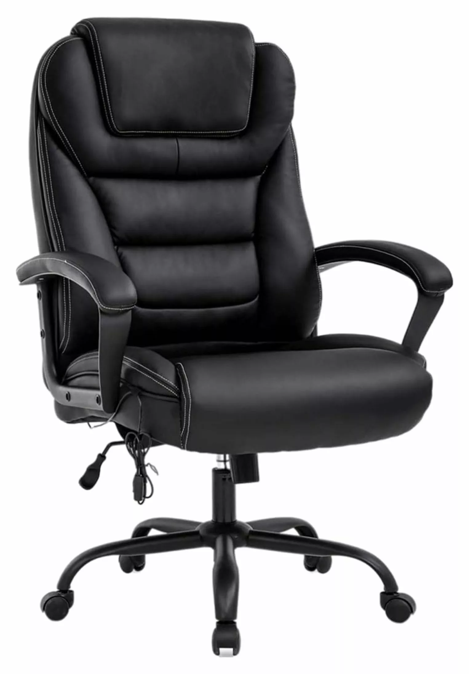 Jadona Big and Tall Office Chair 500lbs - Wide Seat PU Leather Executive Desk Chair Lumbar Support
