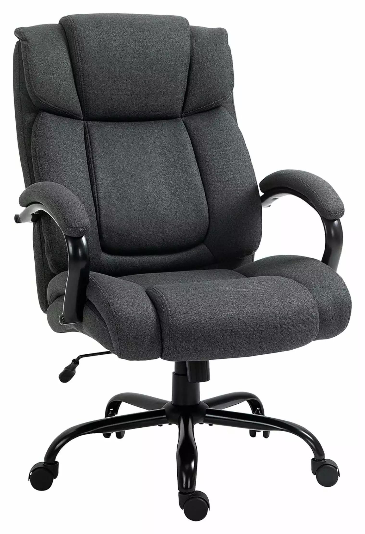 Jadona High Back Big and Tall Executive Office Chair 484lbs Wide Seat, Linen Fabric, Adjustable Height
