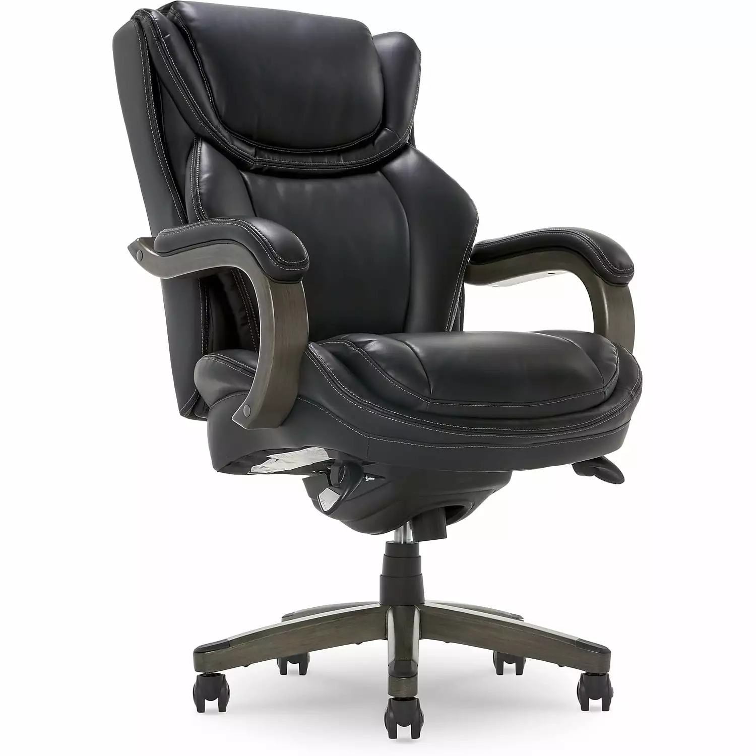 La-Z-Boy Harnett Big & Tall Executive Chair Black Bonded Leather Premium Comfort