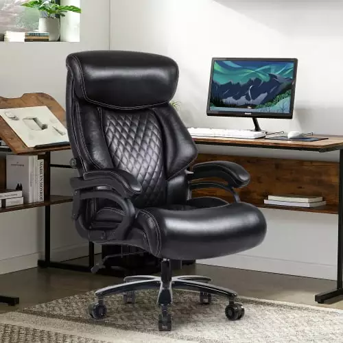 Vanbow Heavy and Tall Adjustable Executive Big and Tall Office Chair Ergonomic Support Super Dope