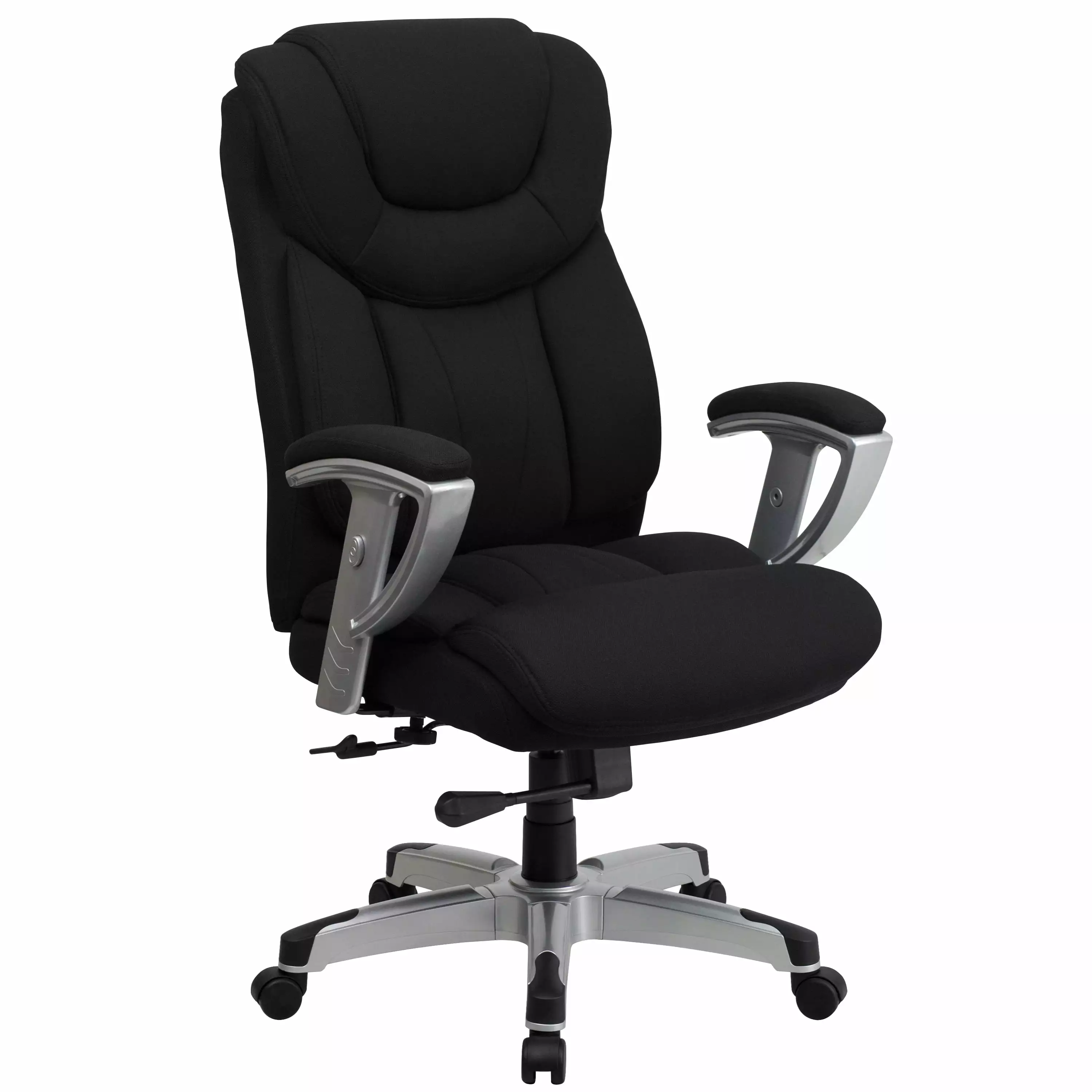 Line Furniture Bolvan Big Tall Black Fabric Executive Swivel Office Chair Adjustable Arms