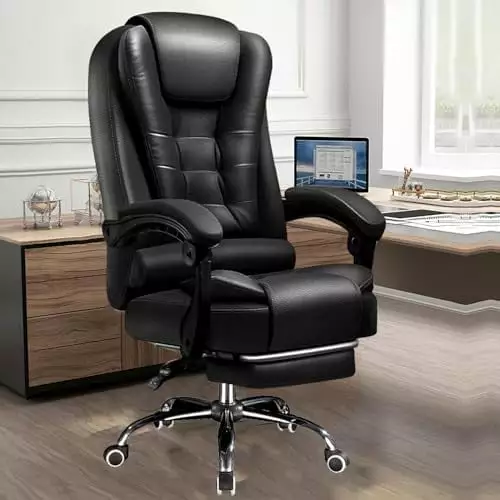 Home Computer Chairs Office Chairs Big and Tall Desk Chair Back Support Ergonomic High Back Executive Chair FJU