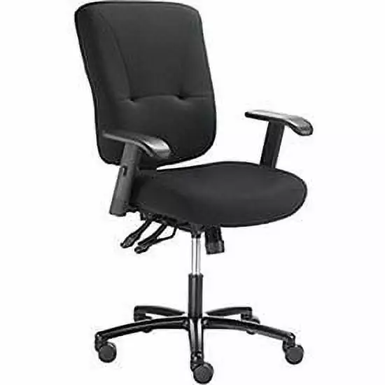 Big & Tall Ergo Manager Chair Fabric Upholstery Black Global Industrial
