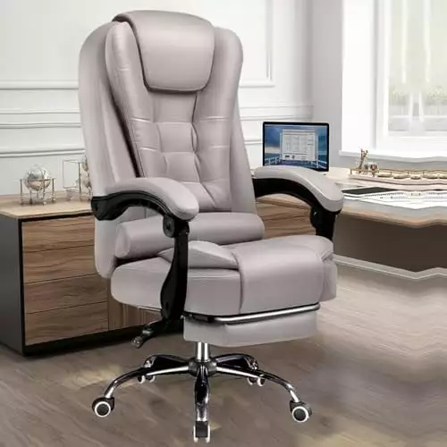 Home Computer Chairs Big and Tall Desk Chair Back Support - Ergonomic High Back Executive Chair Footrest HAOQINGANTE