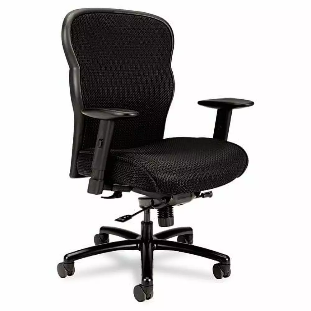 VL705 Big Tall Mesh Office Chair Fabric Seat Heavy Duty Ergonomic Desk Chair Black HON