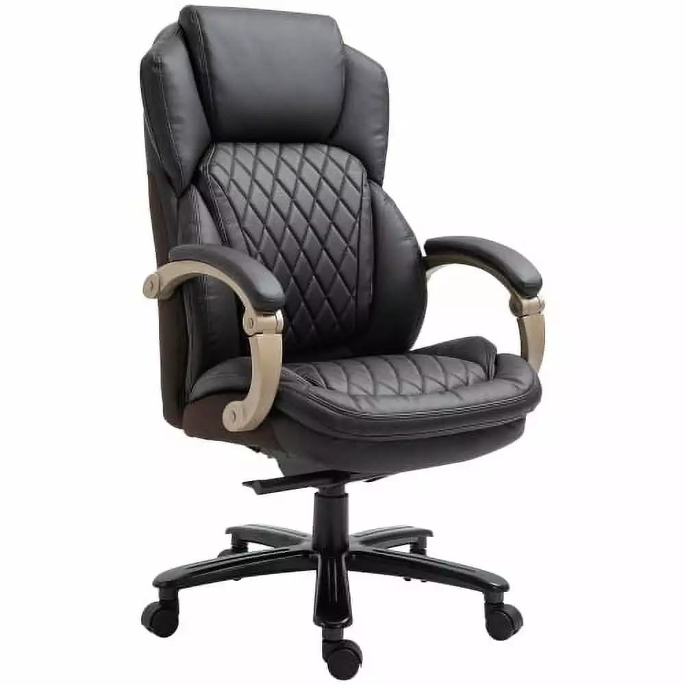 Big and Tall Executive Office Chair Wide Seat - High Back Diamond Stitching Computer Desk Chair Adjustable Height Hypeshops