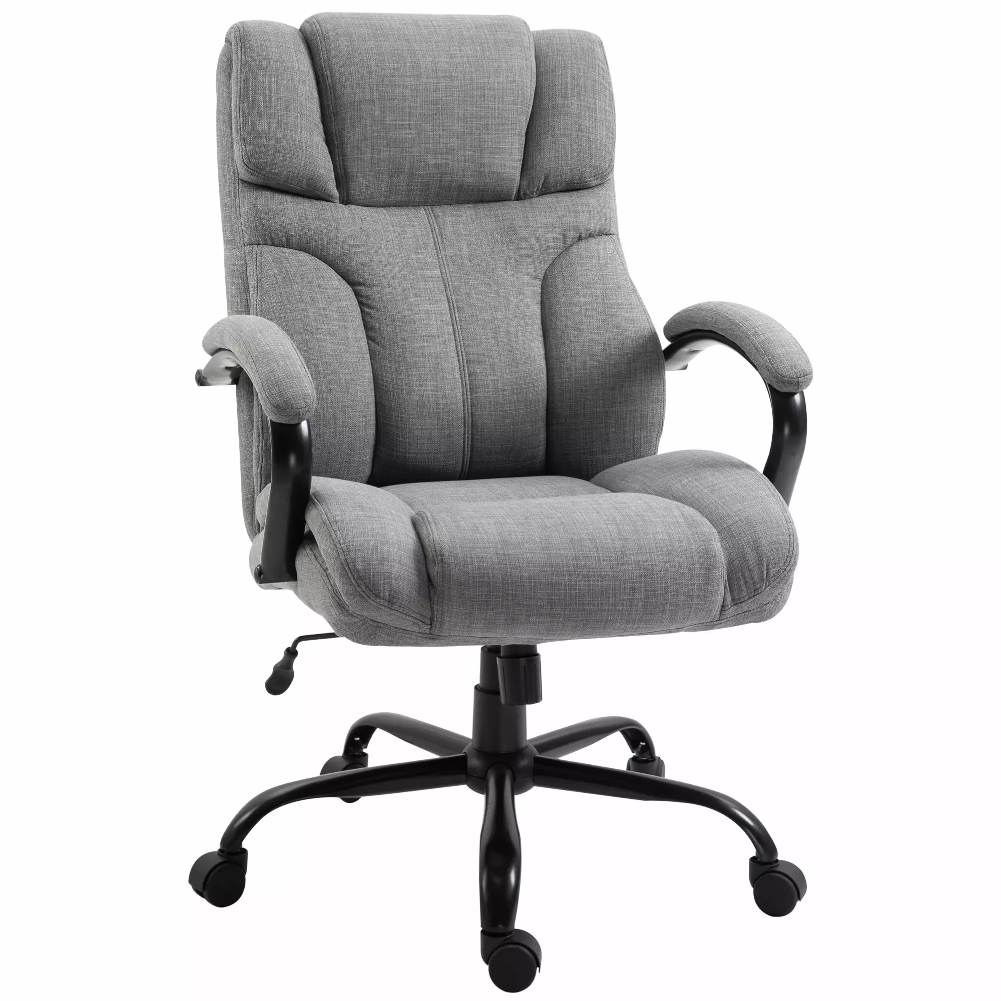 500Lbs Big And Tall Office Chair - Wide Seat Ergonomic Executive Chair Linen Finish - Light Grey Jamini