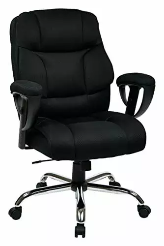 Office Star Big Man Executive Chair Mesh Seat and Back Black Office Star Products