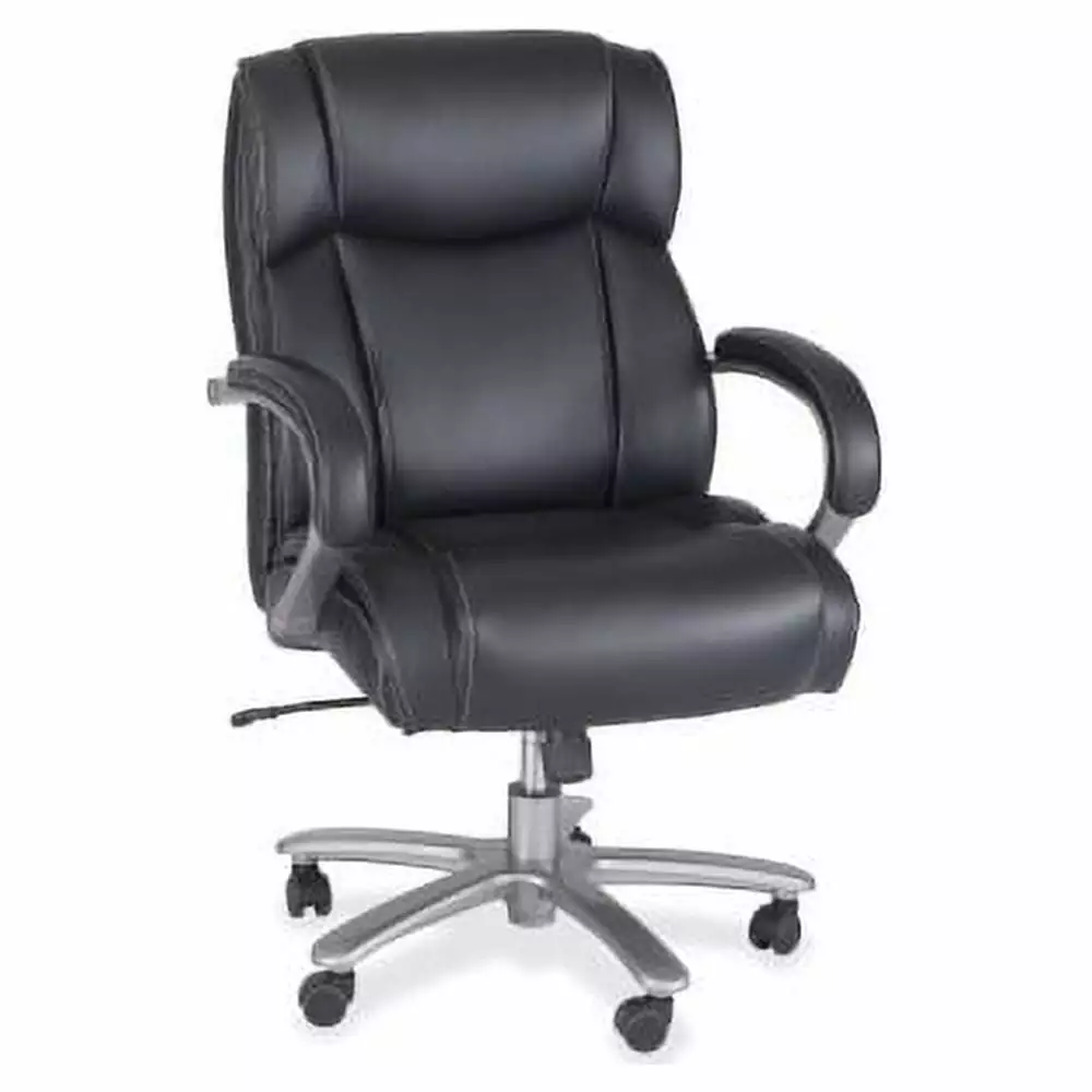 Safco Big & Tall Mid-Back Office Chair Black Bonded Leather 500lb Weight Capacity
