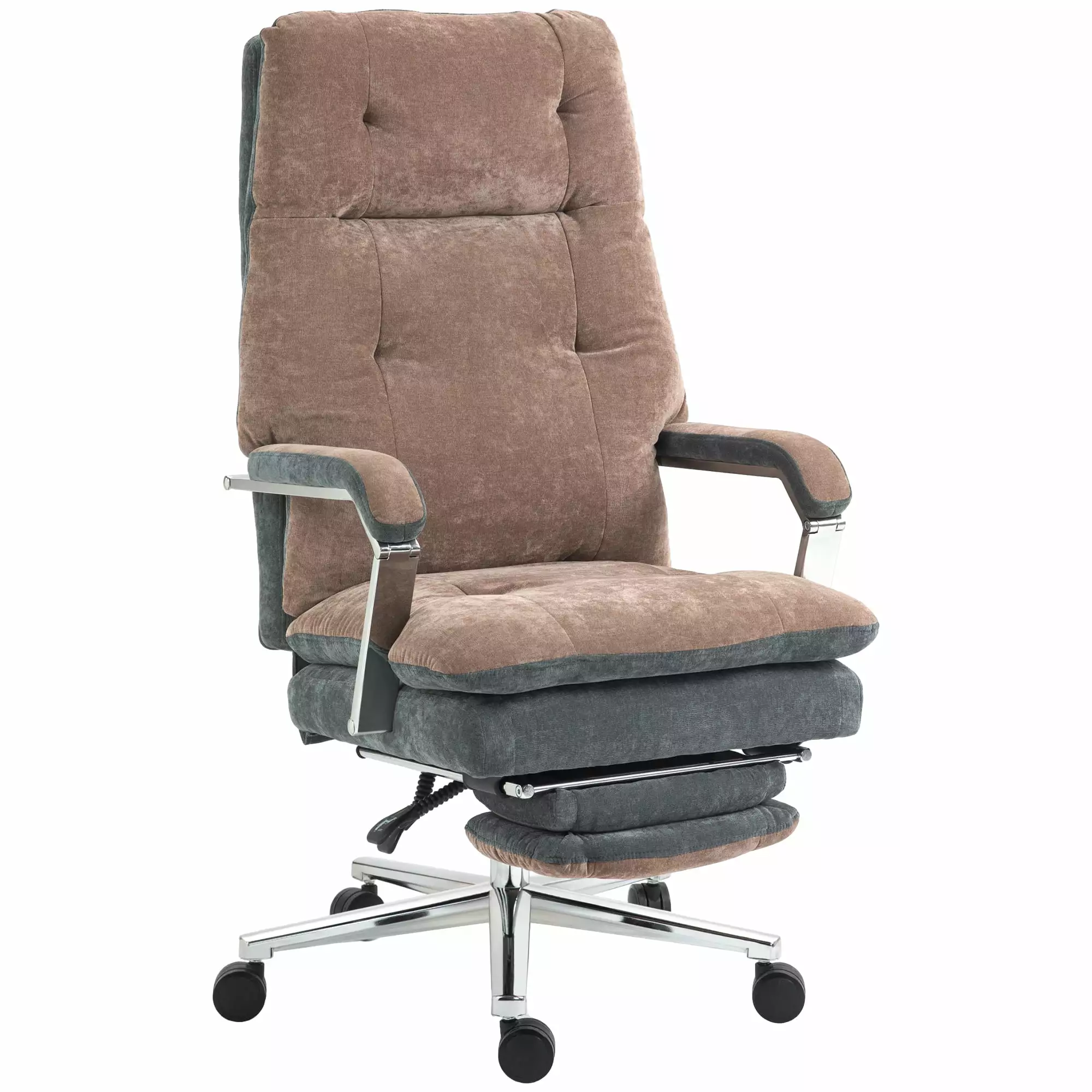 Big and Tall Office Chair 400lbs Double-Tier Padded Executive Chair Foot Rest SMHZ