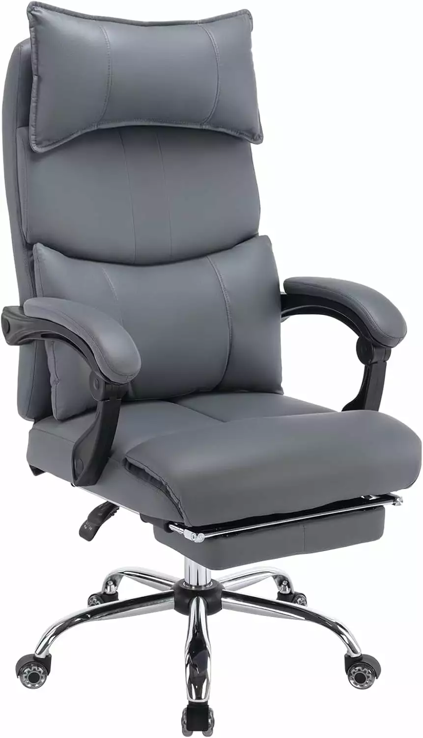 Big and Tall Executive Office Chair Footrest Ergonomic Computer Desk Chair Lumbar Support WRP