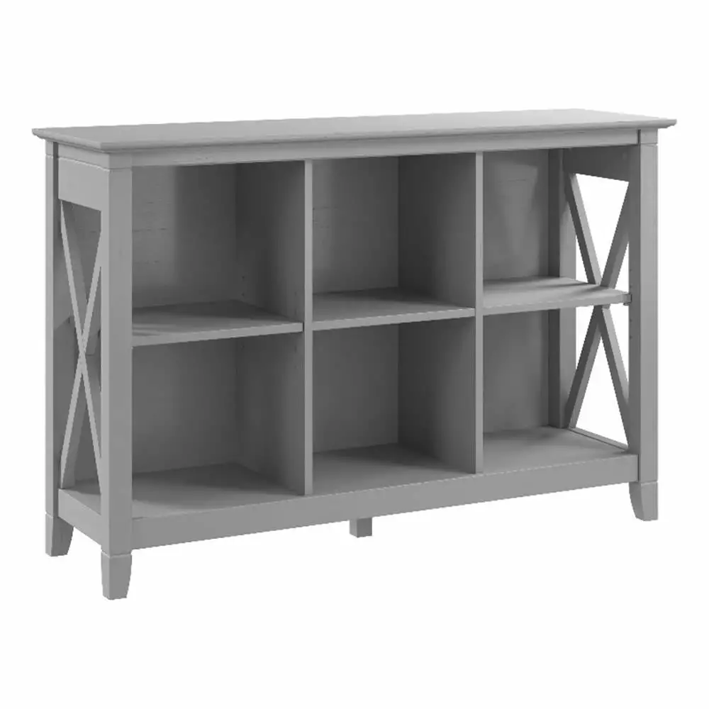 Key West 6 Cube Bookcase Cape Cod Gray Engineered Wood Storage Shelf Bush Furniture