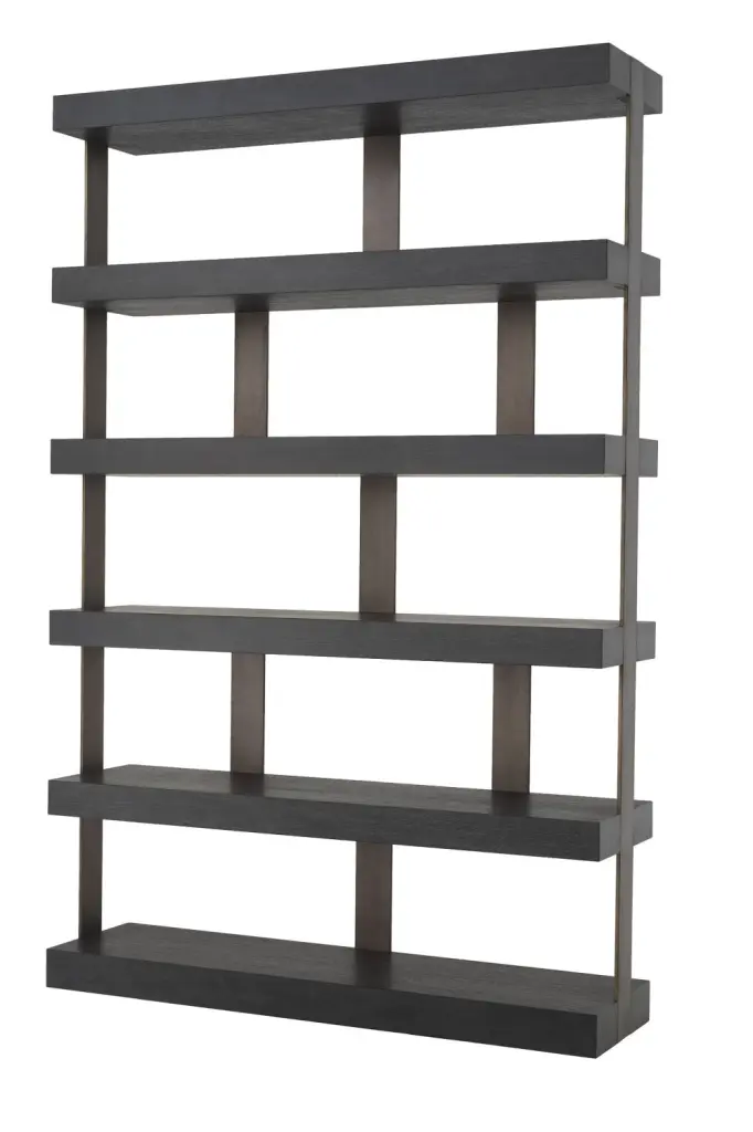 Eichholtz Dalmar Bronze 5 Shelf Bookcase Storage Unit