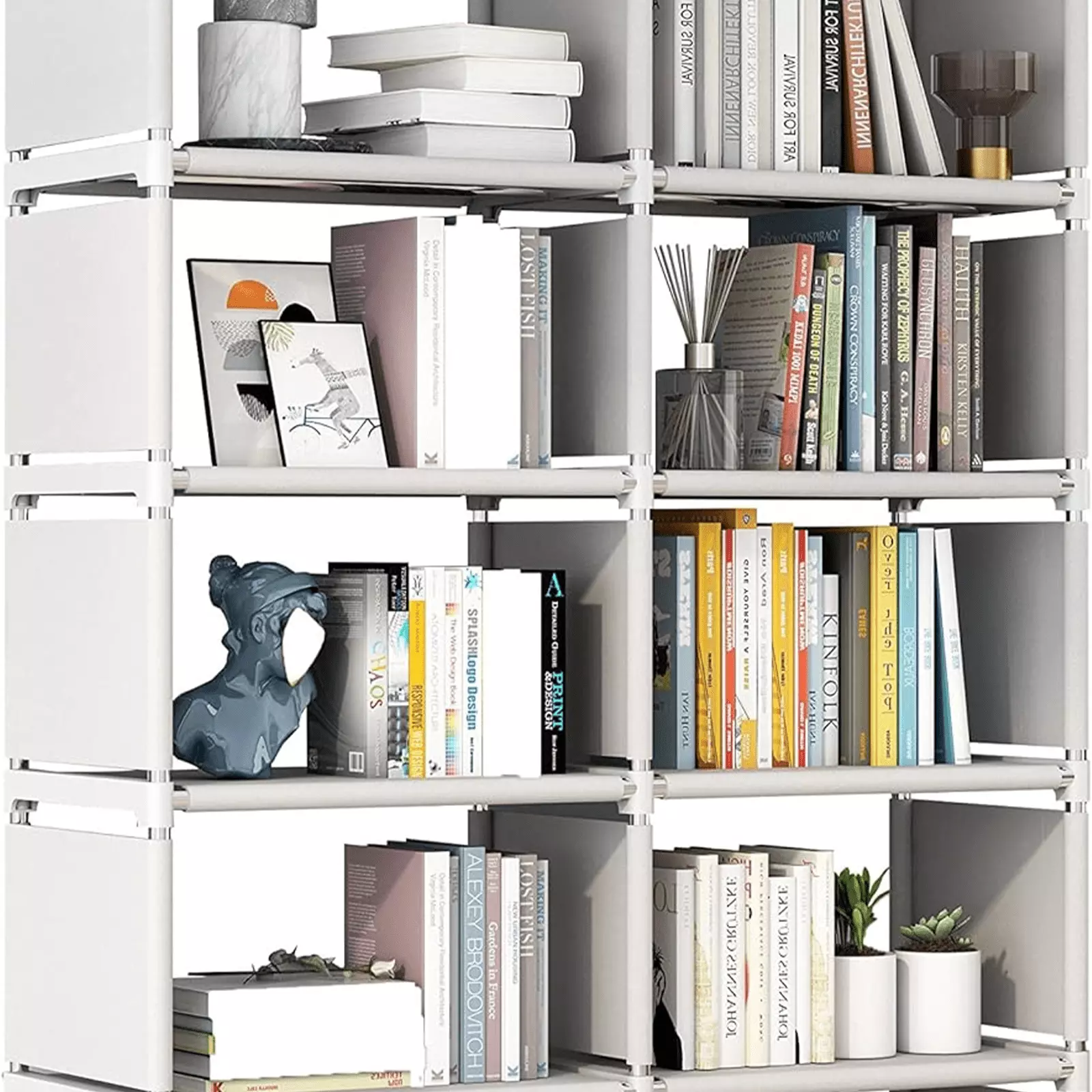 WM Cube Storage Bookshelf 5 Layer 10 Cube Large Shelf Living Room or Office FHWM-C