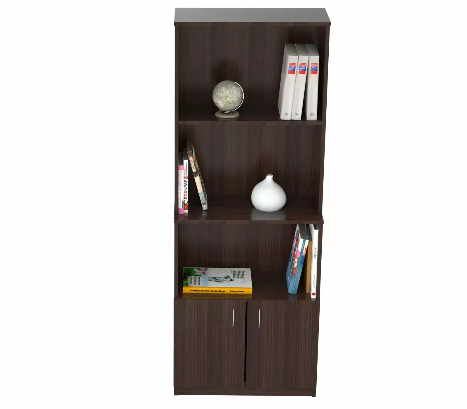 Inval America Espresso 3 Shelf Bookcase