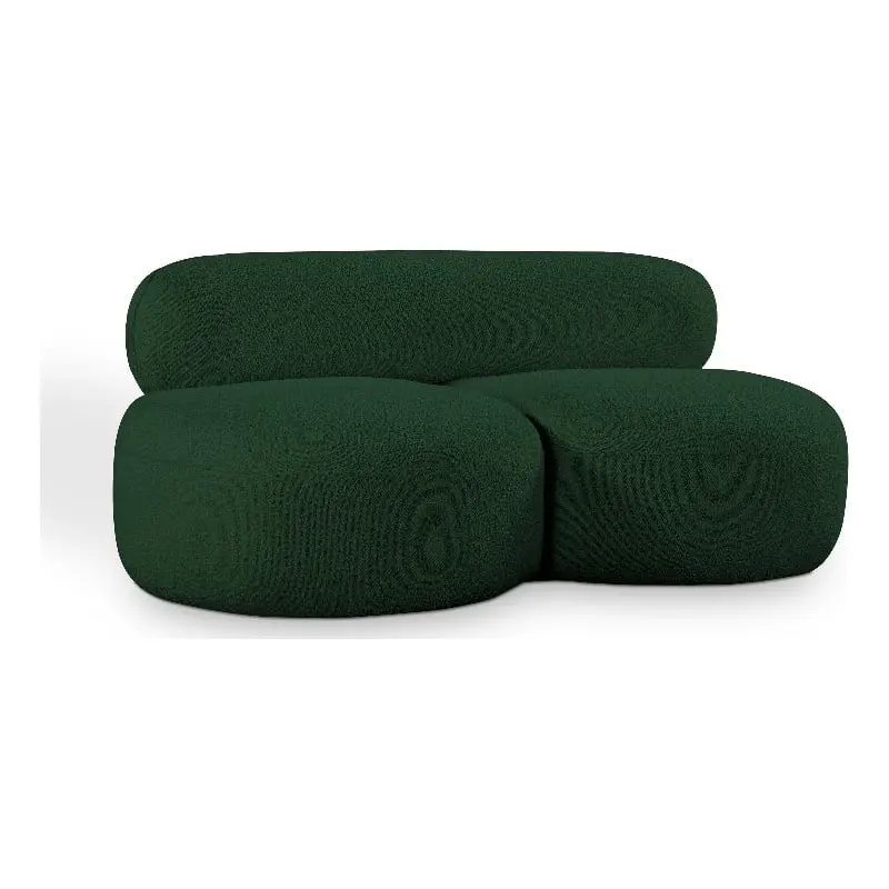 Meridian Furniture Venti Green Boucle Fabric Loveseat Stylish Sofa