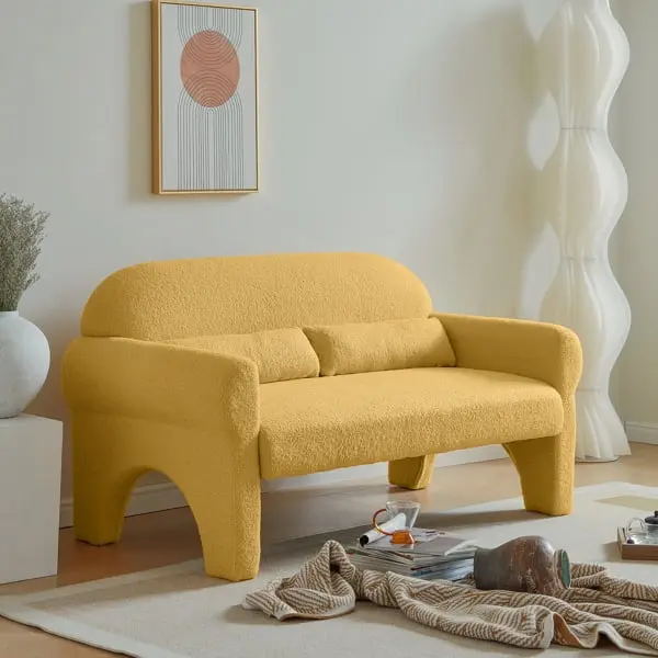 Miekor Modern Boucle Loveseat Living Room G58717 Elegant Fabric Sofa