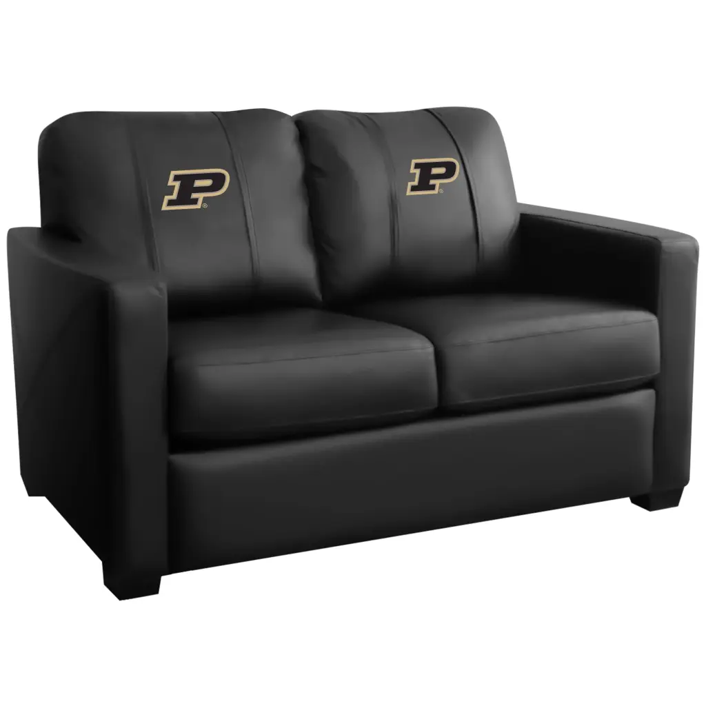 Purdue Boilermakers Logo Stationary Loveseat Zipper System Fans DreamSeat