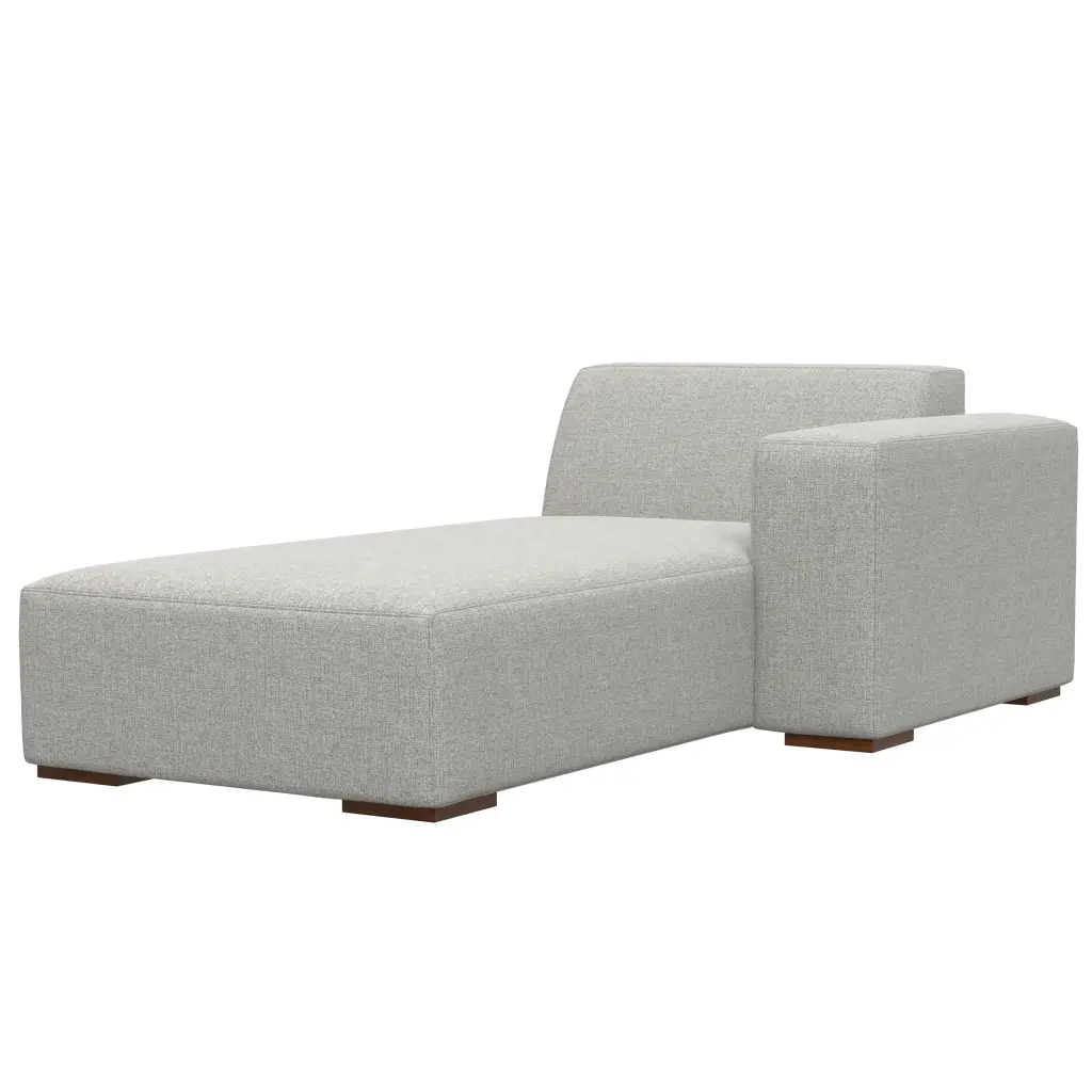 Simpli Home Rex Right Chaise Sofa Module Tightly Woven Performance Fabric