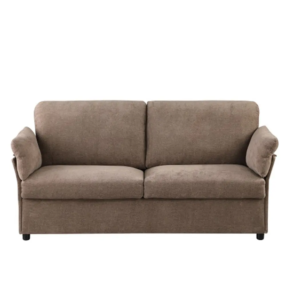 Loveseat Sofa Chenille Fabric - Camel Color Comfortable Seating Hypeshops