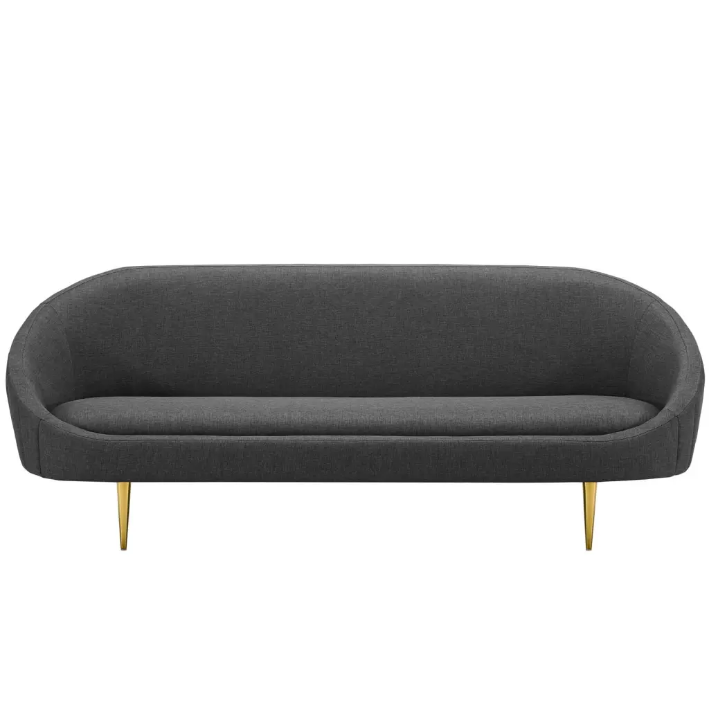 Contemporary Modern Urban Designer Living Room Lounge Club Lobby Sofa Fabric Steel Metal Grey Gray