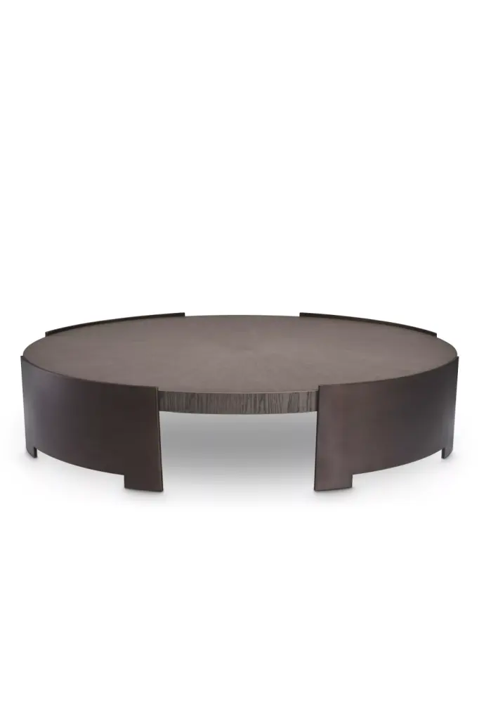 Contemporary Bronze Coffee Table Eichholtz Quinto Modern Metallic Living Room Table