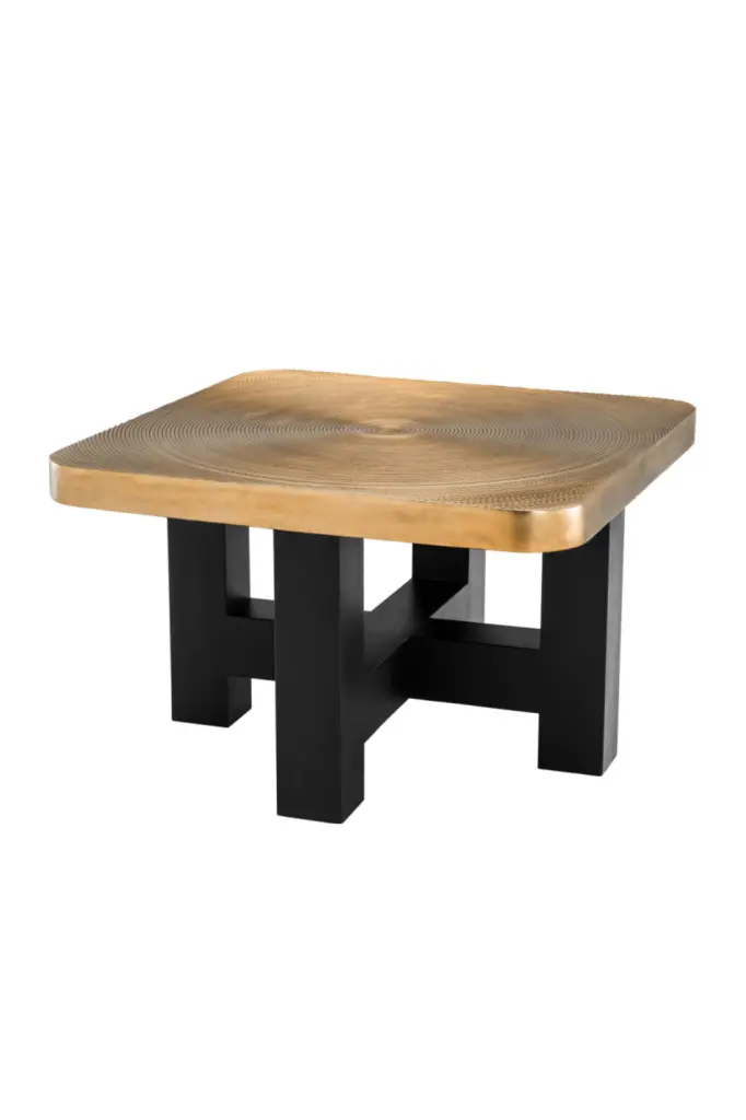 Eichholtz Agoura Ribbed Brass Coffee Table Contemporary Design